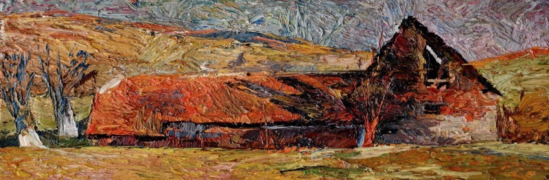 "Painting. Landscape. Pleinair. Pleinair romania" by Oxana Țip, oil on canvas