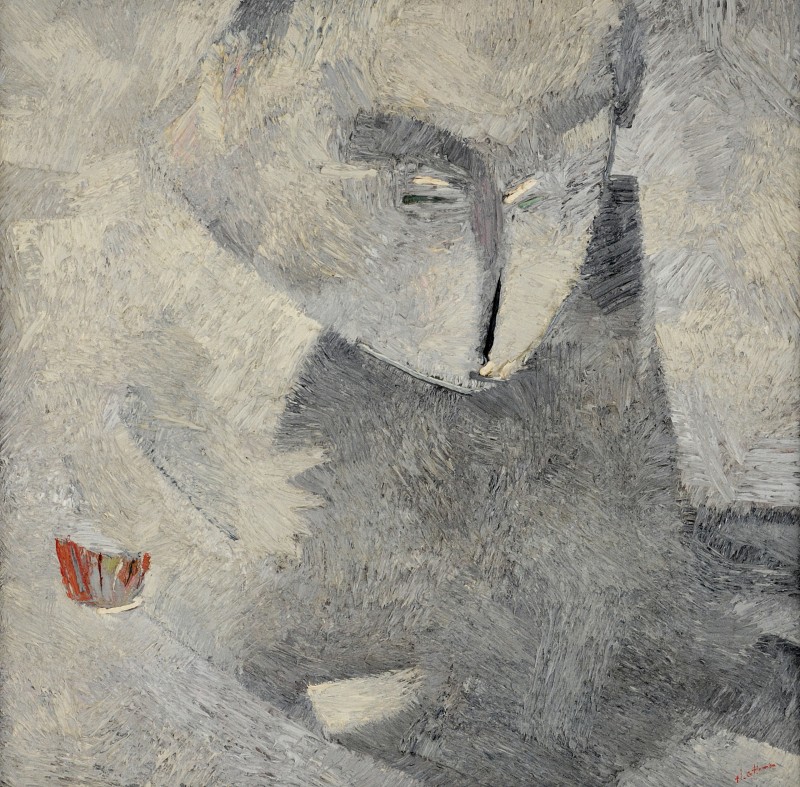 "Портрет" by Анатол Гимпу, 2000, 680x680mm, масло / холст