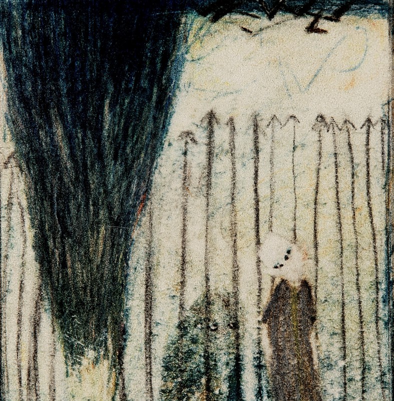 "Compoziție" by Олга Илиеш, 1999, 150x150mm, смешанная техника / бумага