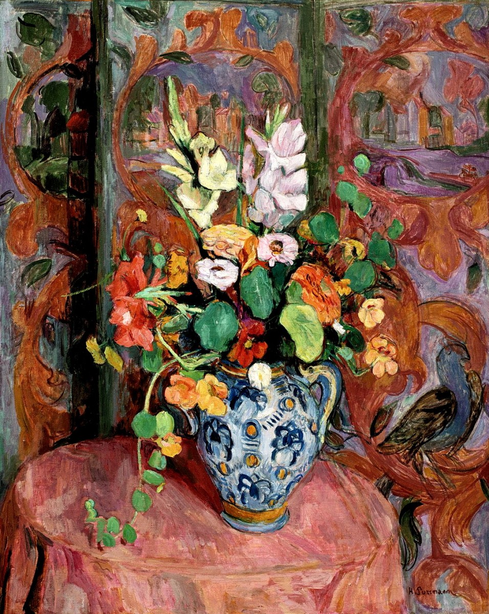 "Painting. Flowers" by Hans Purrmann