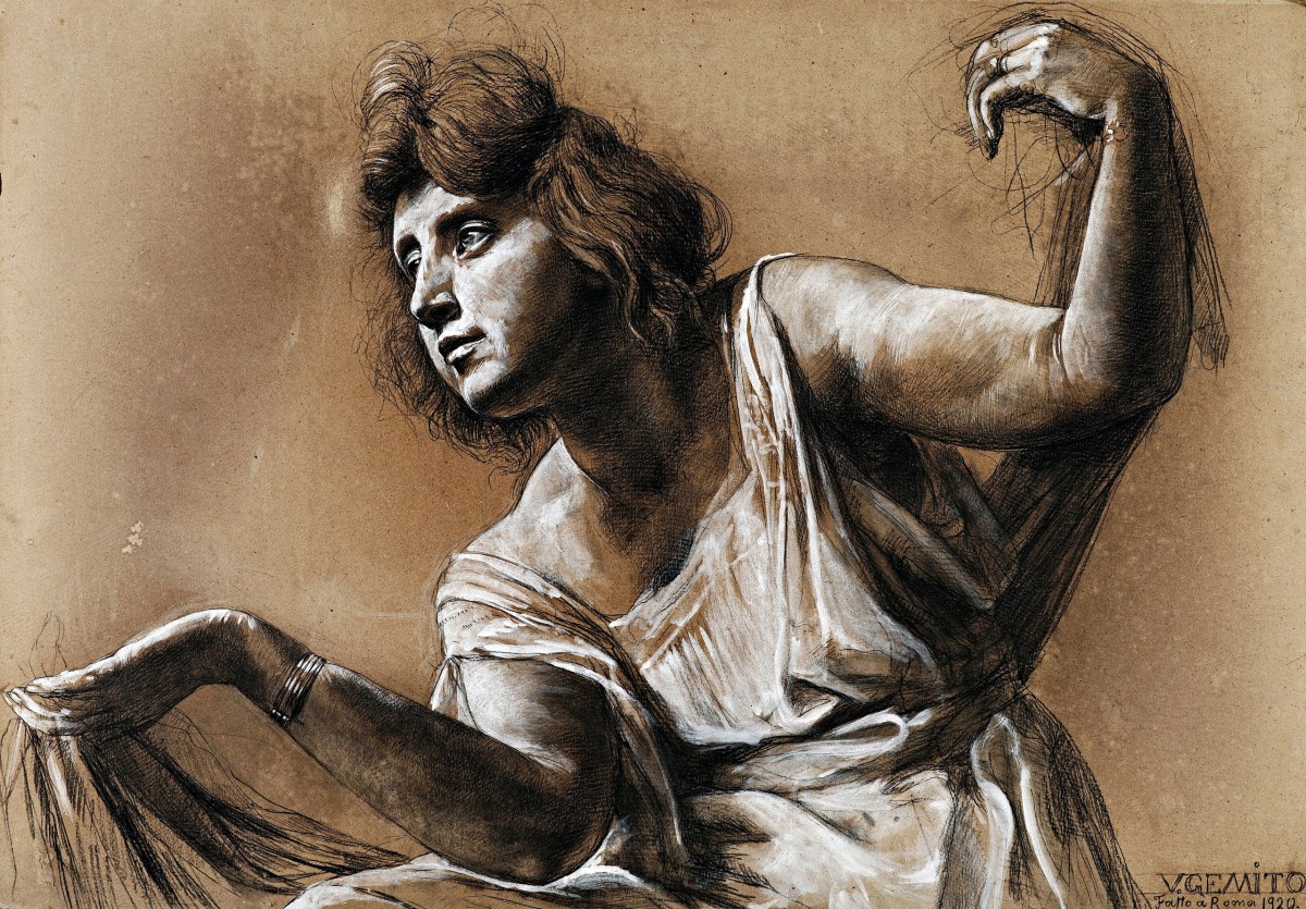 "Painting. Figure" by Vincenzo Gemito