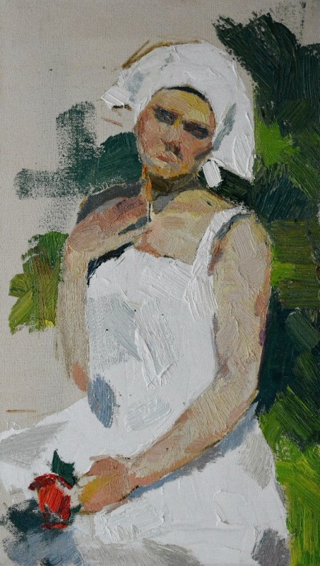 "Painting. Pleinair. Figure. Pleinair moldova" by Sorina Păcătos, oil on canvas