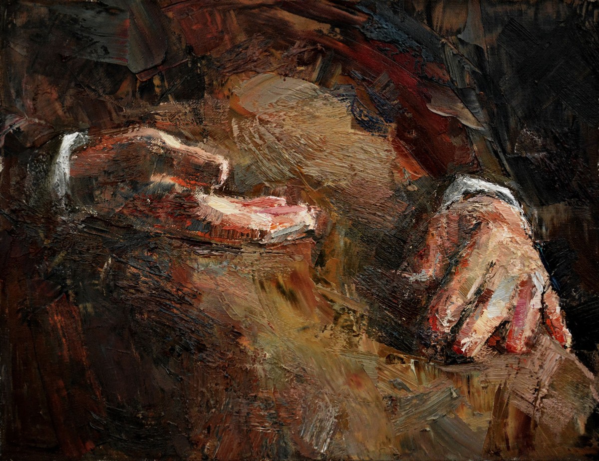 "Mîini" by Мэдэлина Cасиан, 2015, 320x420mm, масло / холст