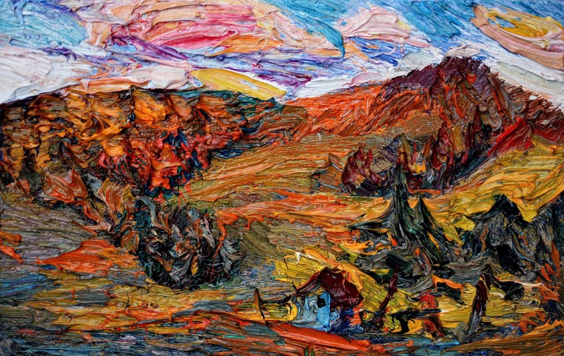 "Painting. Landscape. Pleinair. Pleinair romania" by Ioan Postică, oil on canvas