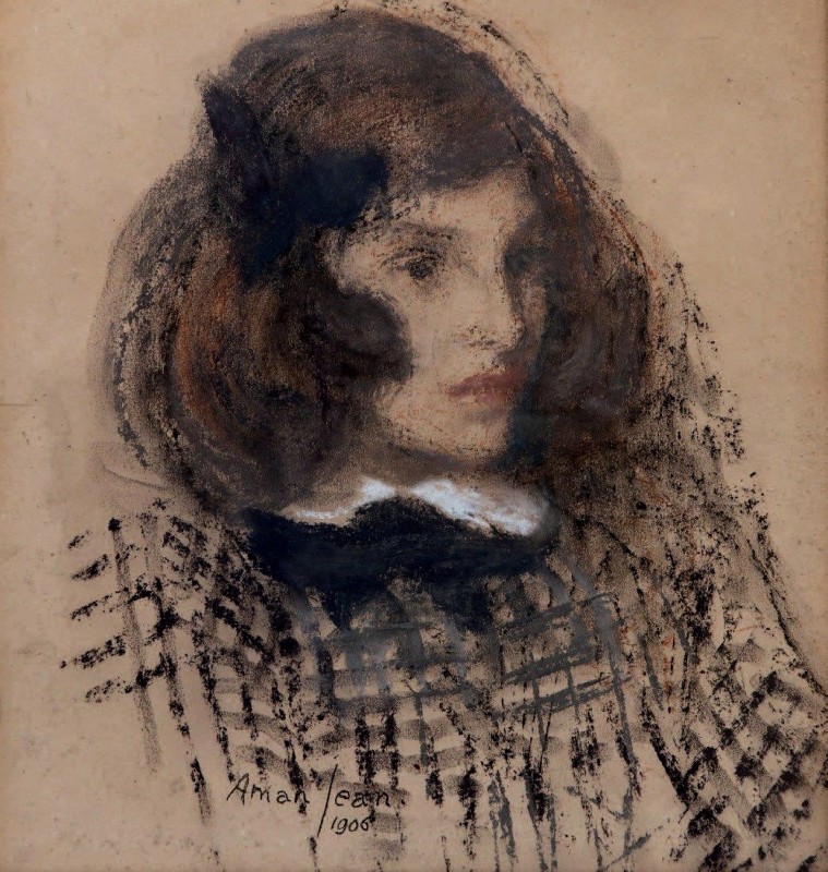 "Painting. Portrait" by Edmond Aman-Jean