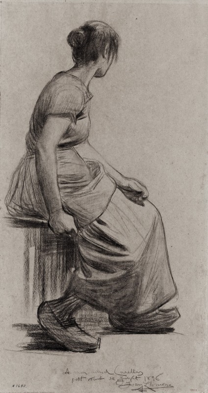 "Desen. Figură / semifigură" by Joan Llimona