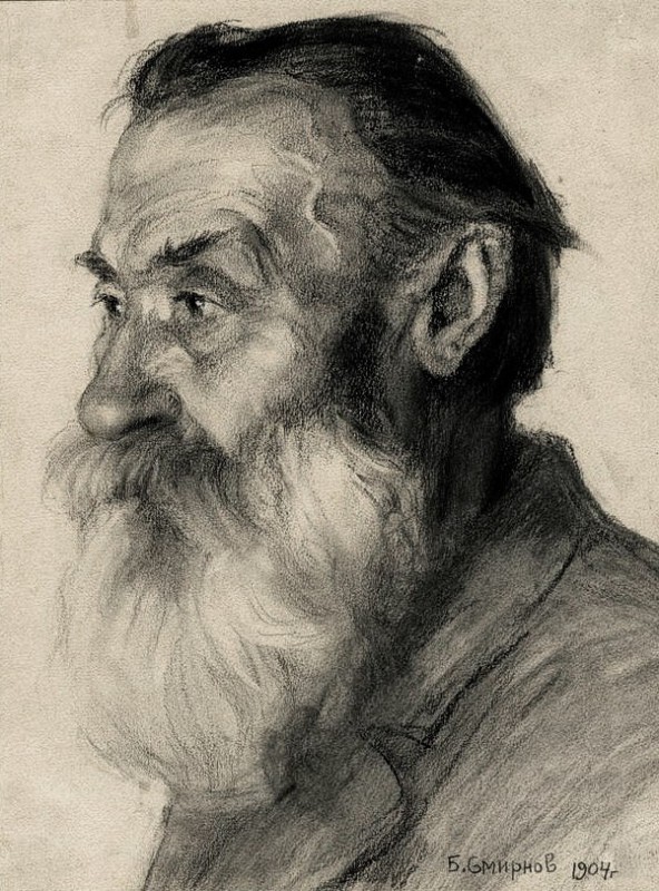 "Drawing. Portrait" by Vasily Sergeyevich Smirnov