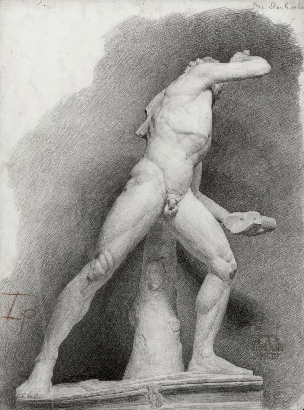 "Drawing. Nude" by Vsevolod Ivanovich Yakovlev