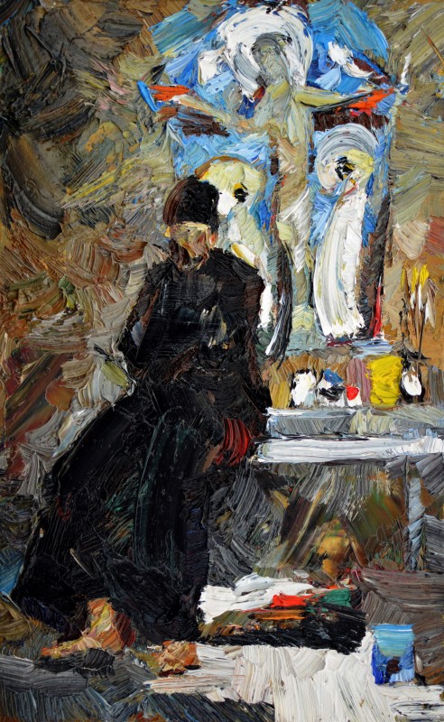 "Painting. Etude. Figure. Long term" by Doina Mîndrean, 400x250mm, oil on canvas