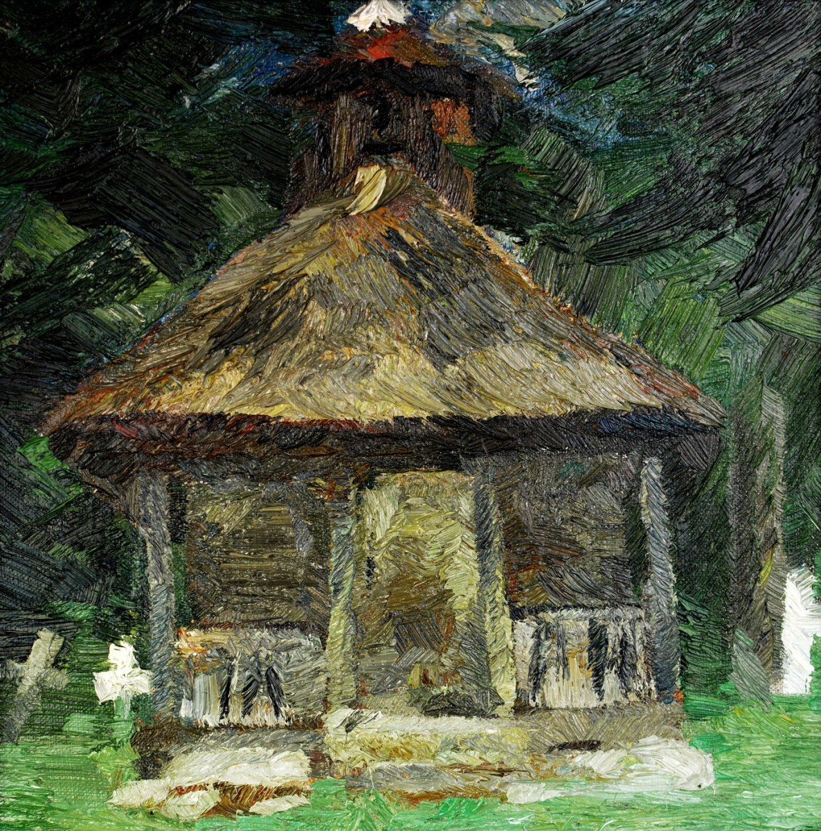 "Biserică. Rîmnicul Vîlcea" by Елена Морару, 2013, 300x300mm, масло / холст