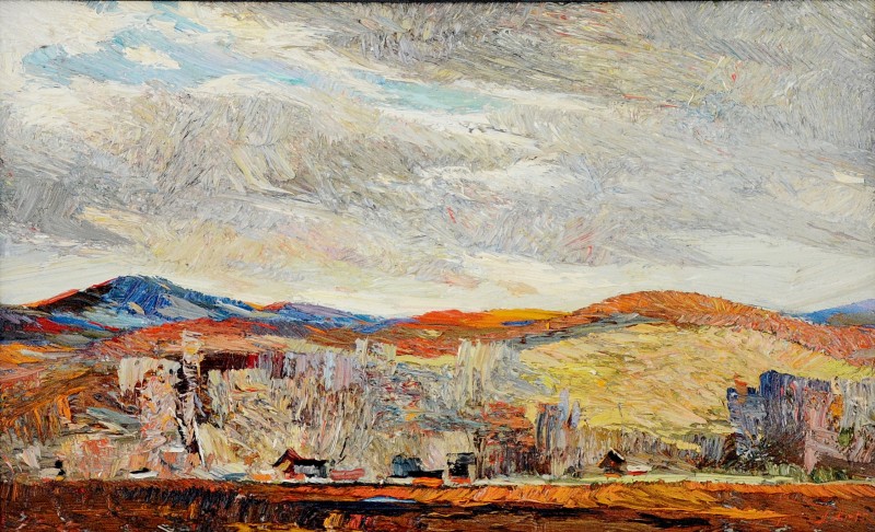 "Landscape. Transilvania" by Анатол Гимпу, 2004, 420x680mm, масло / холст
