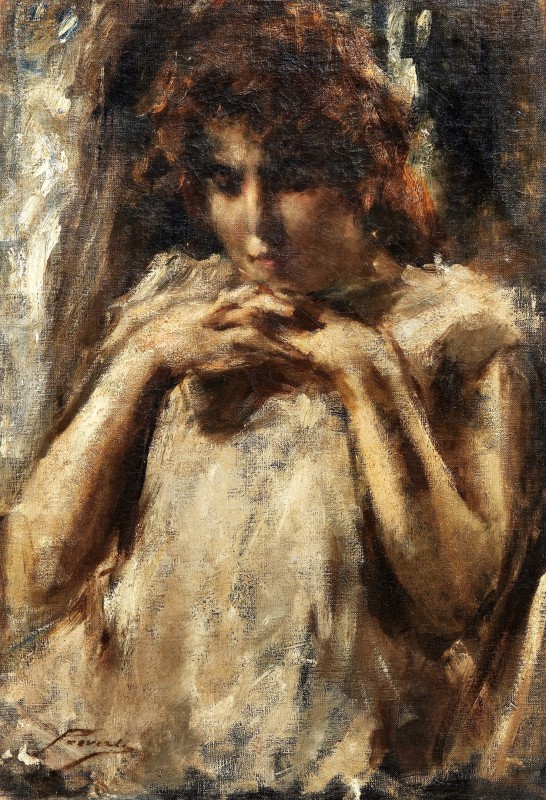 "Pictură. Figură / semifigură" by Gaetano Previati
