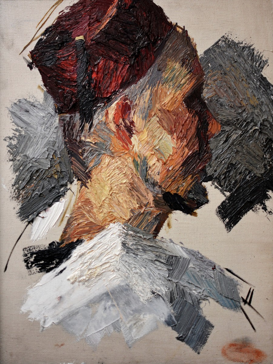 "Studiu. Portret" by Ион Цонcу, 2016, 520x300mm, масло / холст