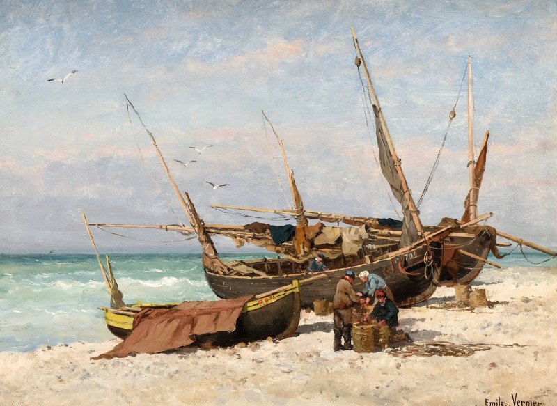 "Composition. Marine landscapes" by Emile Louis Vernier