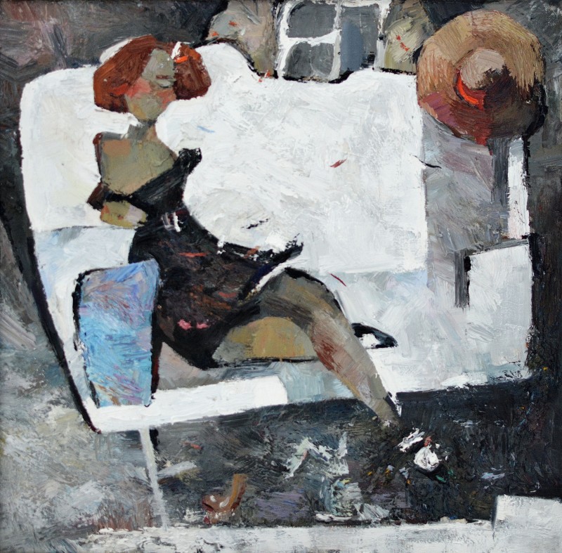 "Composition" by Maria Manchevici, oil on canvas