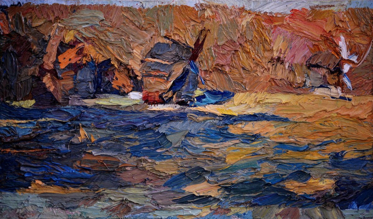 "Pictură. Peisaj. Pleinair. Pleinair România" by Cezar Ciobanu, ulei pe pânză