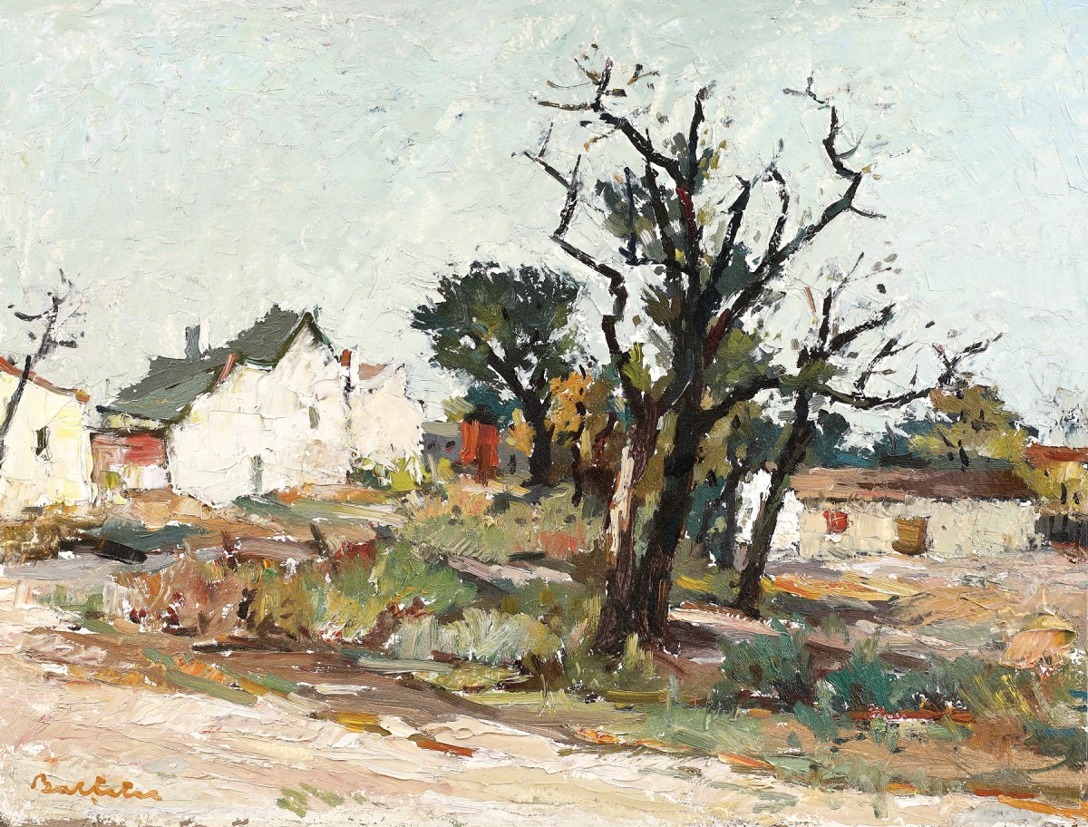 "Houses in Provence" by Adam Bălțatu, oil on canvas