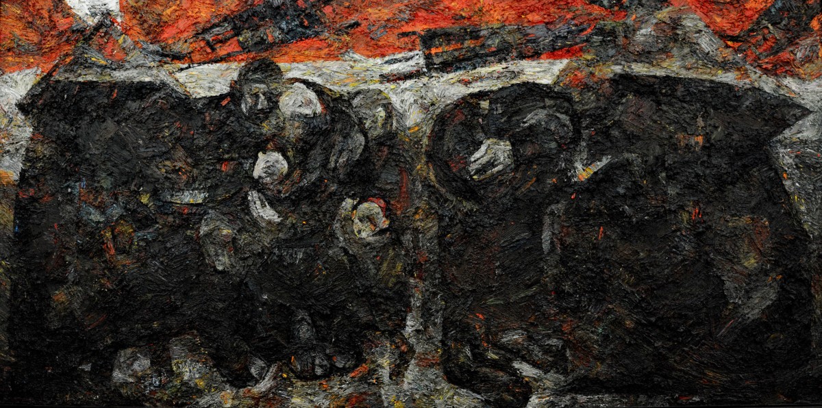"Painting. Diploma. Long term" by Rodica Dubasari, 1000x2000mm, oil on canvas