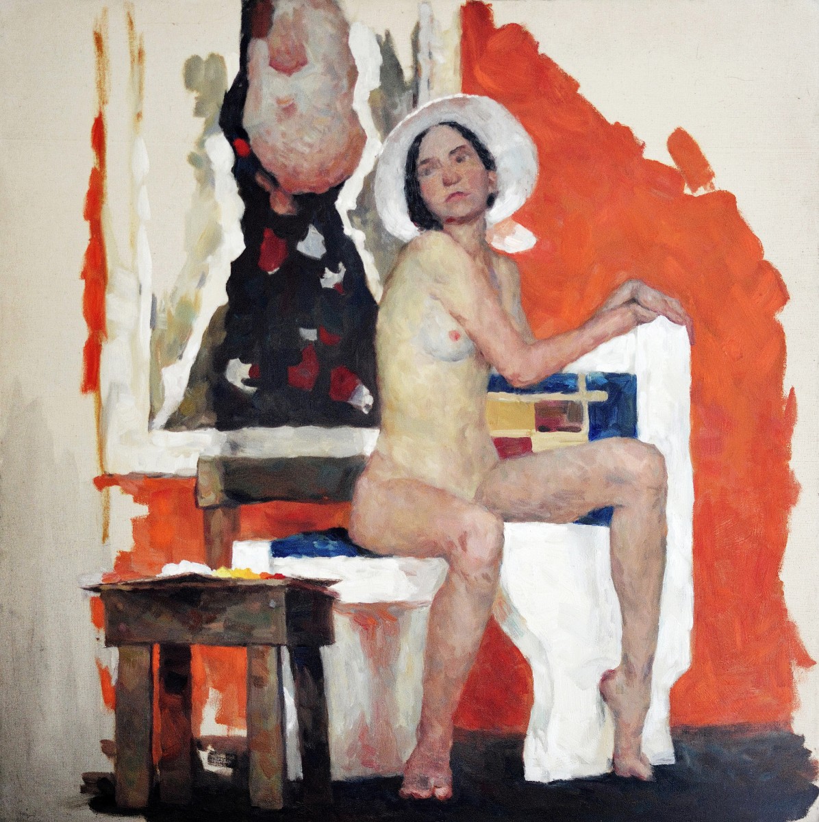 "Живопись. Обнаженка. Продолжительный" by Силвиу Арап, 840x840mm, масло / холст