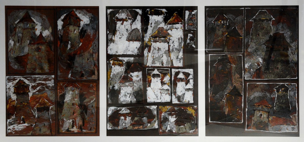 "Drawing. Long term" by Daniela Nemțanu, 400x900mm, pastel on paper