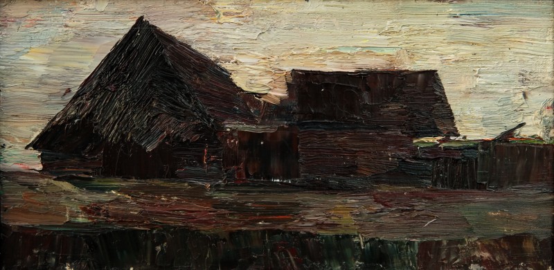 "Painting. Pleinair. Long term" by Ion Viznovici, 200x400mm, oil on canvas
