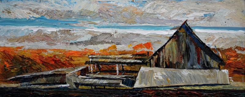 "Motiv" by Vlada Cibuc, 2018, 200x500mm, ulei pe pânză