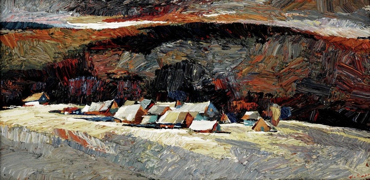 "Etude. Transilvania" by Anatol Ghimpu, 2005, 300x600mm, oil on canvas