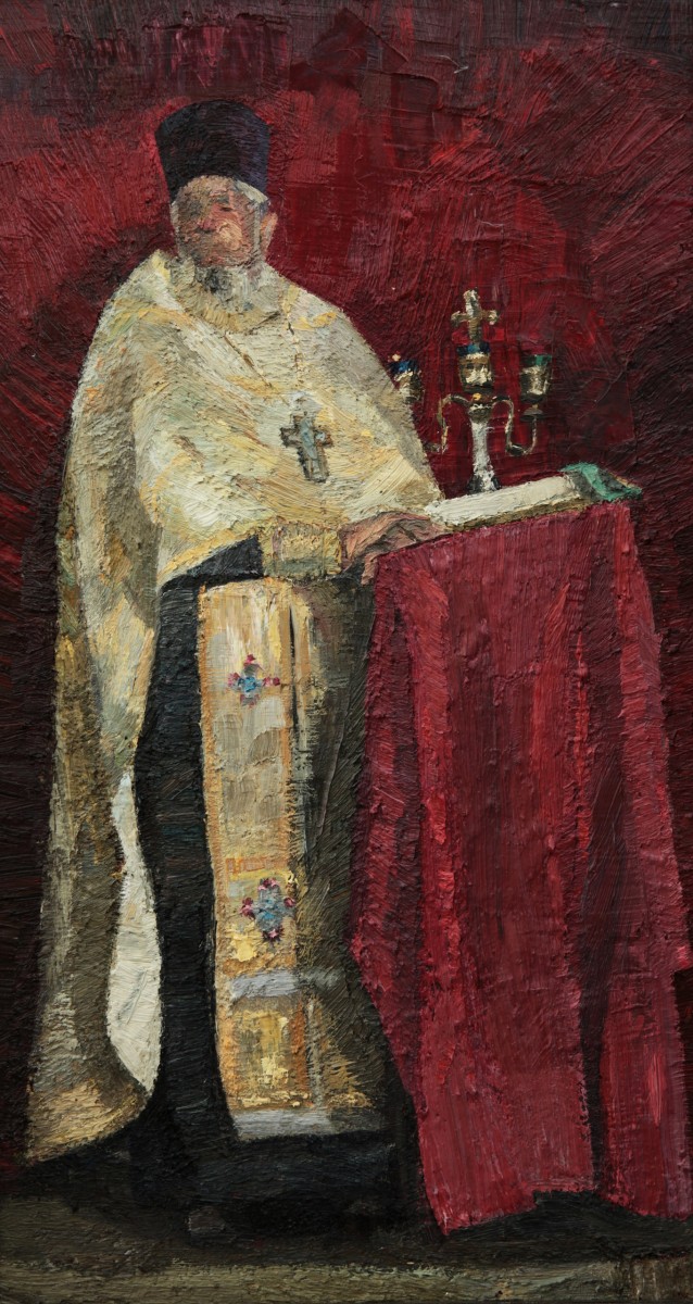 "Painting. Figure. Long term" by Nicolae Luca, 760x420mm, oil on canvas