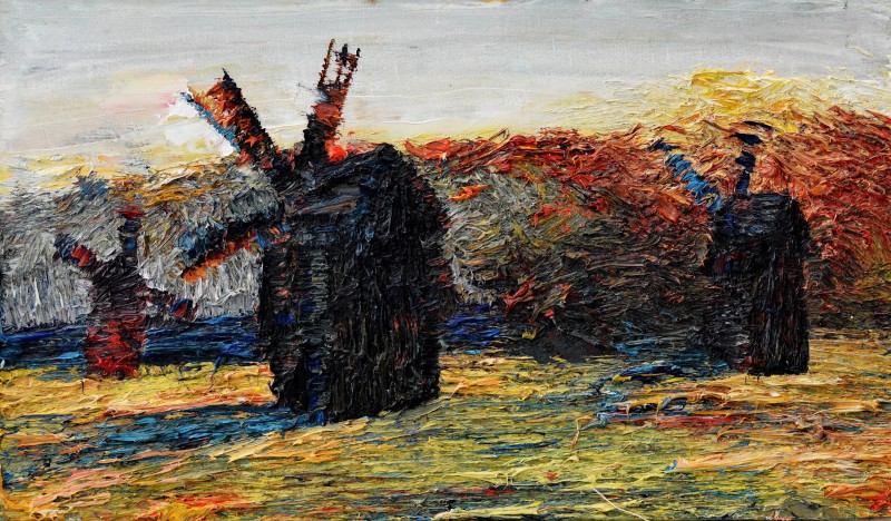 "Живопись. Пейзаж. Пленэр. Продолжительный" by Иоан Постиcэ, 300x520mm, масло / холст