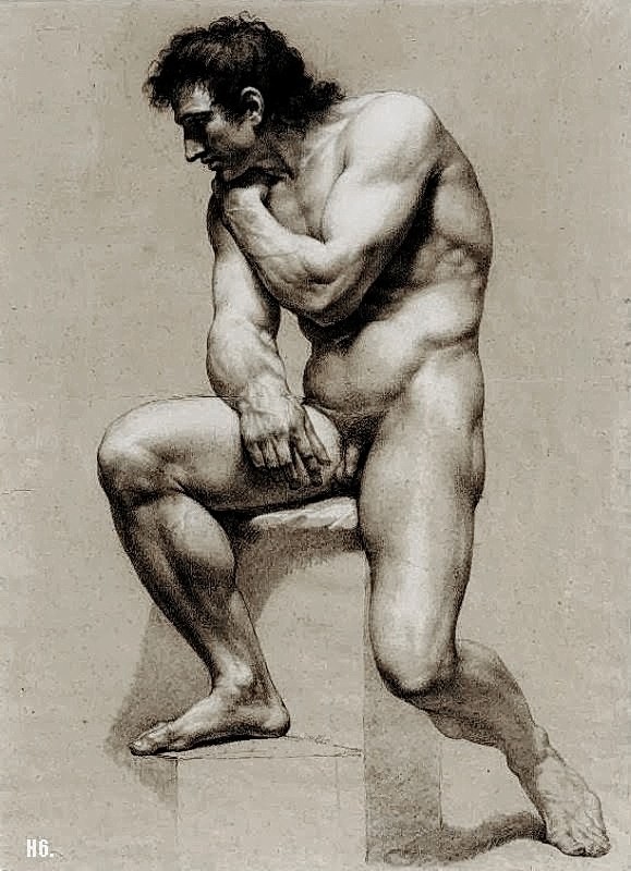 "Drawing. Nude" by Jacques Réattu
