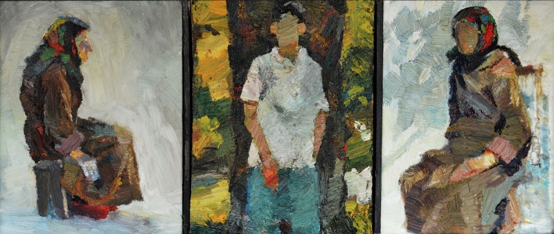 "Practica de vară. Figură" by Lia Aminov, 2004, 300x220/300x210/300x220mm, oil on canvas