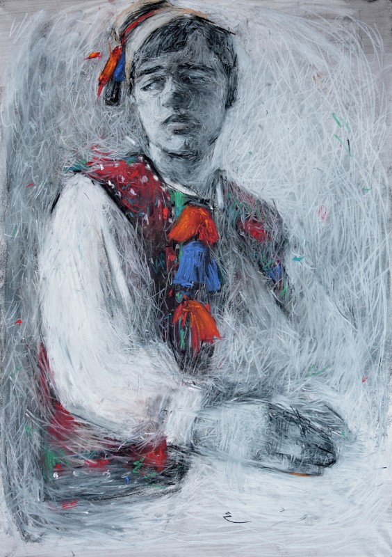 "Рисунок. Фигура / полуфигура" by Василе Cорецчии, 700x500mm, пастель / бумага