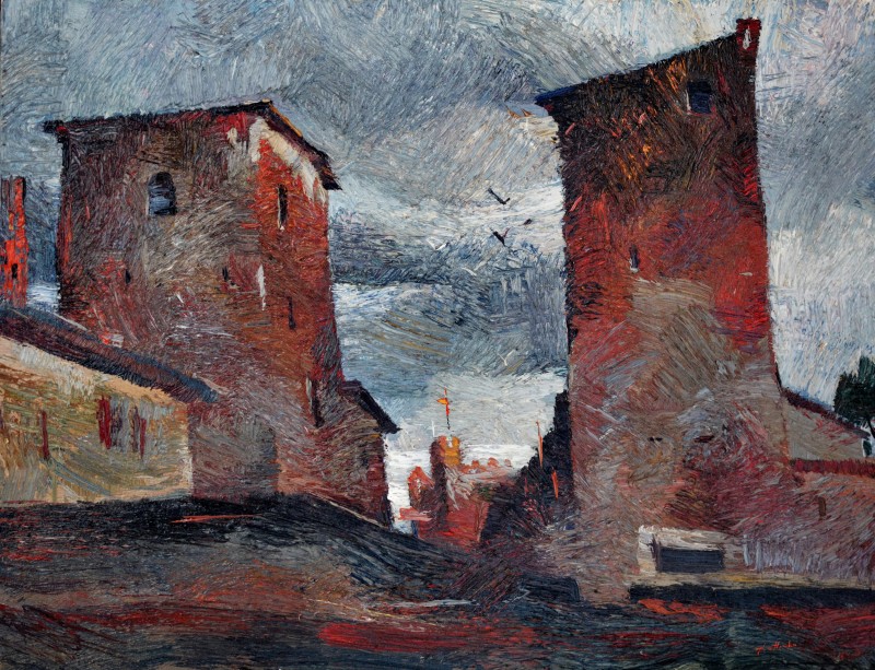 "Certaldo" by Anatol Ghimpu, 2001, 520x680mm, ulei pe pânză