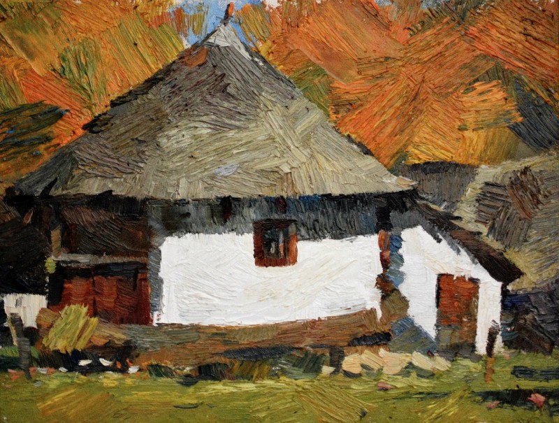 "Căsuță" by Cezar Ciobanu, 2015, oil on canvas