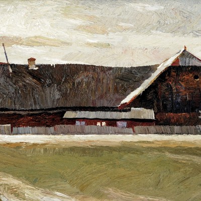 "Motiv. Moldovița" by Anatol Ghimpu, 2005, 420x680mm, ulei pe pânză