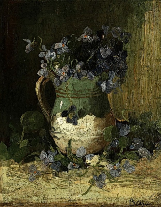 "Pictură. Flori" by Aurel Băeșu