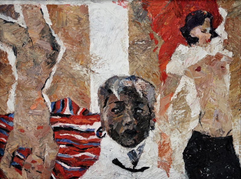 "Composition" by Nicoleta Derivolcov, oil on canvas