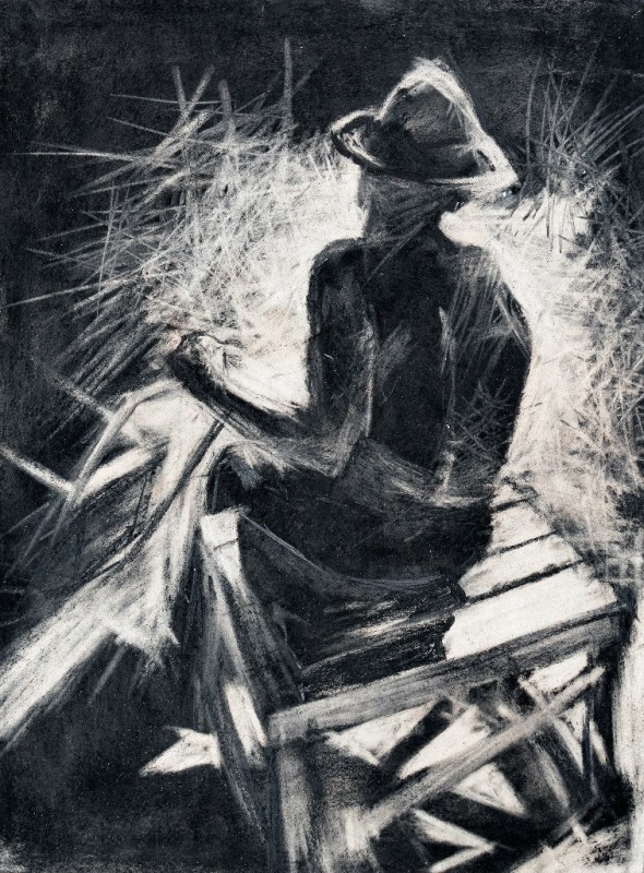 "Figură. Studiu" by Vlada Cibuc, 2014, ulei pe pânză