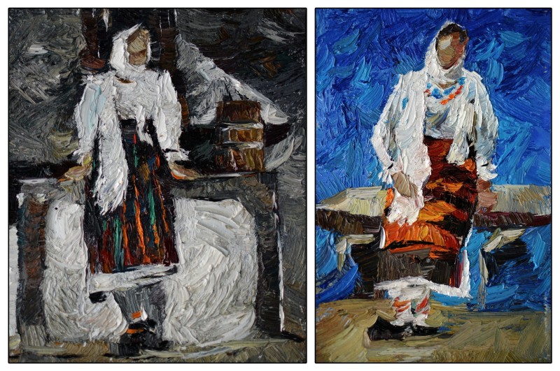"Painting. Pleinair. Figure. Pleinair romania" by Doina Mîndrean, oil on canvas