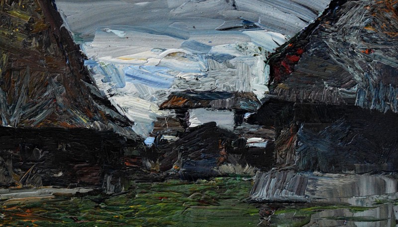 "Motiv. Sibiu ASTRA" by Alexandru Untilov, 2015, 300x520mm, ulei pe pânză
