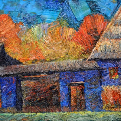 "Motiv. Sibiu ASTRA" by Александра Cлапатиуc, 2012, 350x600mm, масло / холст