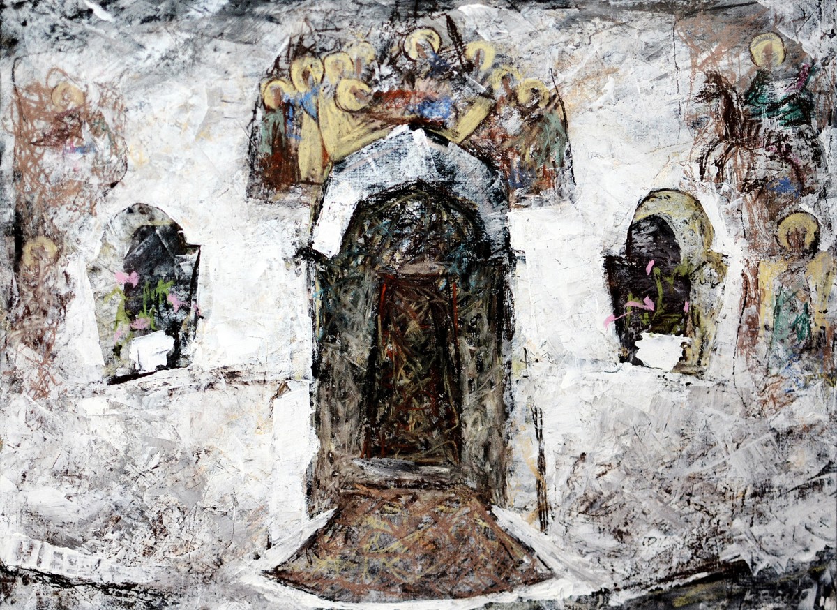 "Motiv. Râmnicu-Vâlcea" by Cristina Dabija, 2012, 300x400mm, tehnică mixtă pe hârtie