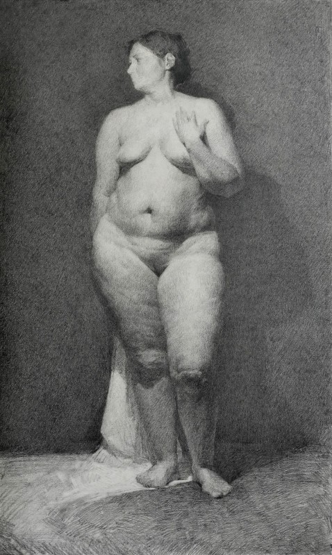"Nud" by Victor Teslaru, 2015, 1000x600mm, pencil on paper