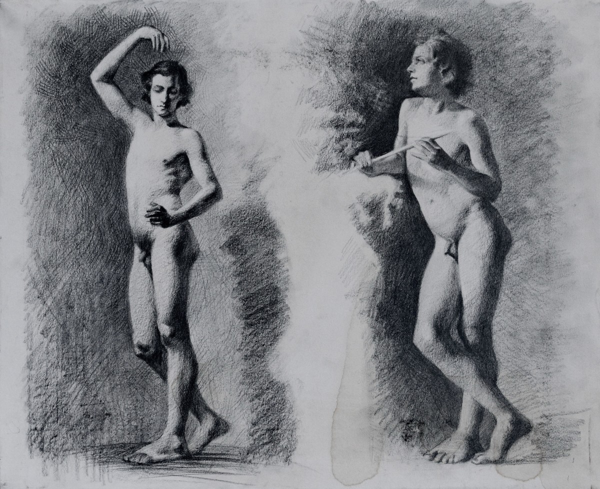 "Copie" by Victor Teslaru, 2014, 400x500mm, Russian sauce on paper