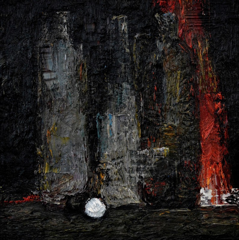 "Studiu. Natură statică" by Victor Teslaru, 2015, 450x450mm, ulei pe pânză