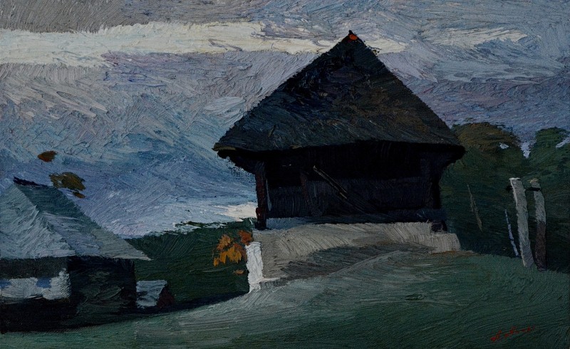 "Motiv. Sibiu" by Anatol Ghimpu, 2012, 250x400mm, ulei pe pânză