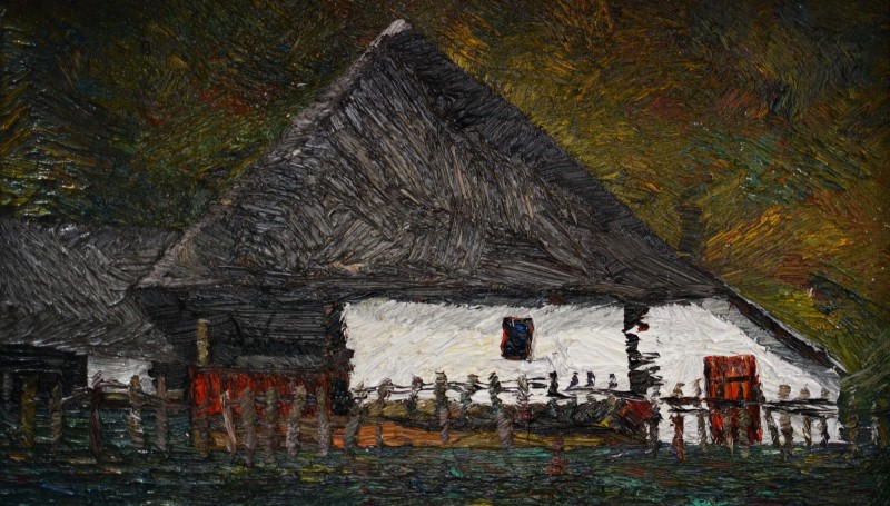 "Motiv. Sibiu ASTRA" by Vlada Cibuc, 2015, 300x520mm, oil on canvas