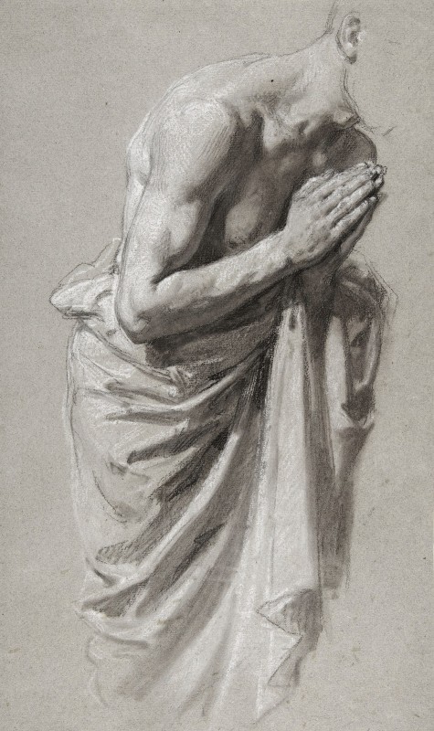 "Drawing. Gypsum, head, hands, feet" by Isidore Pils