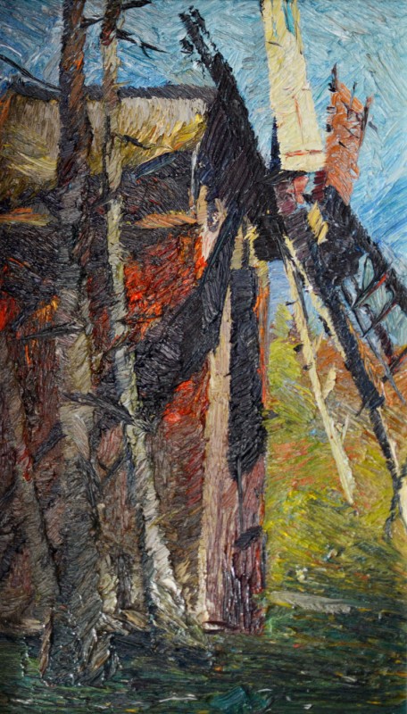 "Moară. Sibiu ASTRA" by Vlada Cibuc, 2015, 520x300mm, oil on canvas