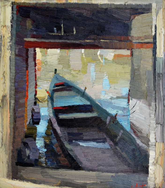 "Vilcovo" by Anatol Ghimpu, 1997, 495x435mm, oil on canvas
